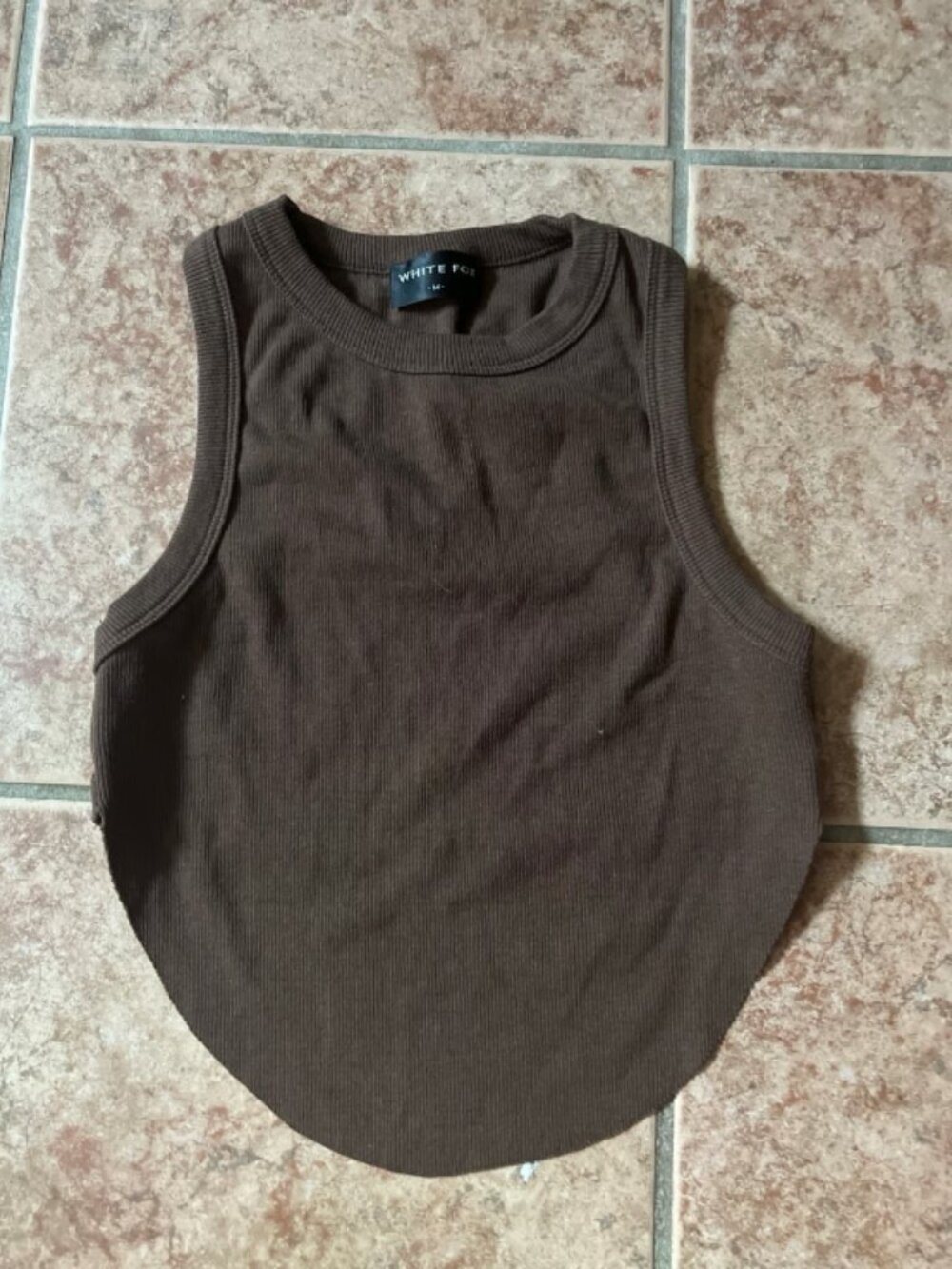 Whitefox brown cropped tank